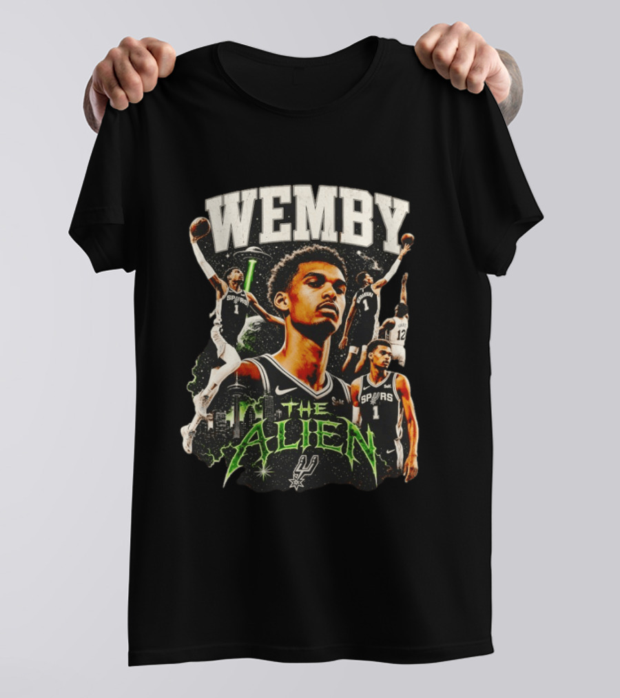 Wemby Victor Wembanyama The Alien San Antonio Spurs NBA Basketball T-Shirt