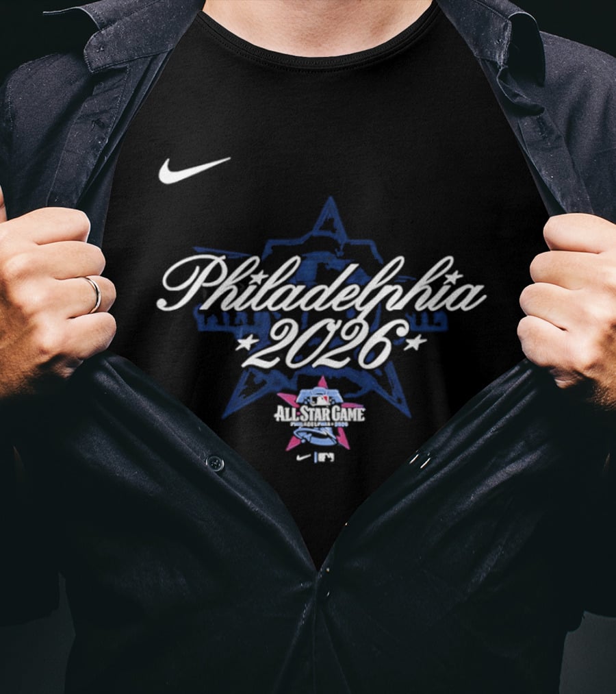 Nike Philadelphia 2026 MLB All Star Game Stars Liberty Bell T-Shirt