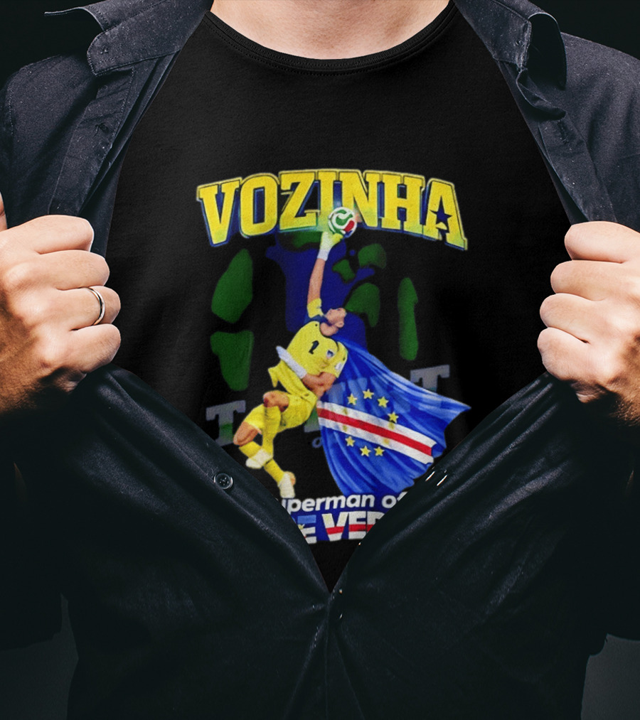 2026 Vozinha Superman Cape Verde Socer Hero T-Shirt