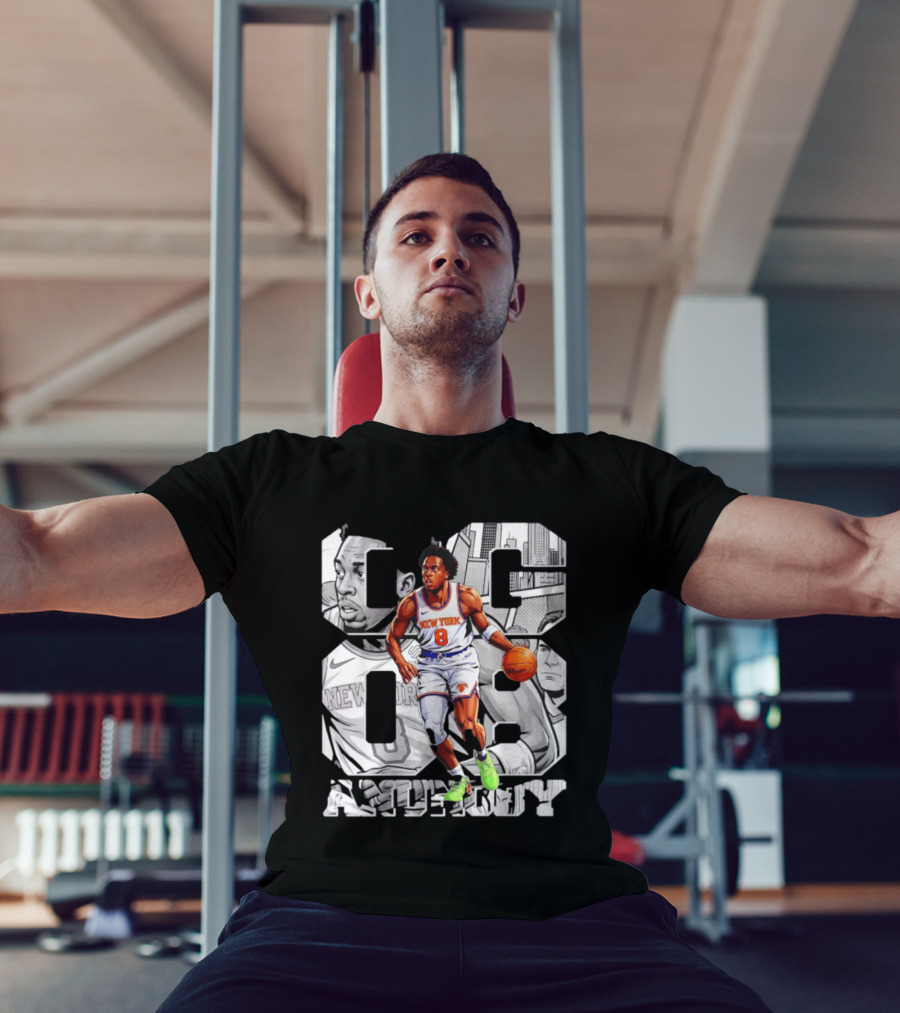 New York Anunoby 08 Basketball Comic Knicks T-Shirt