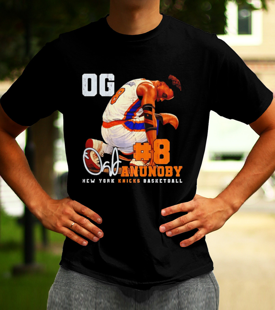 OG Anunoby Number 8 New York Knicks Basketball T-Shirt