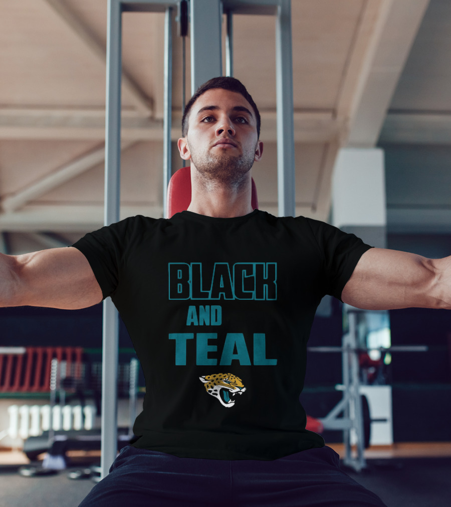 Jaguars Black And Teal Blanket With Iconic Jaguar T-Shirt