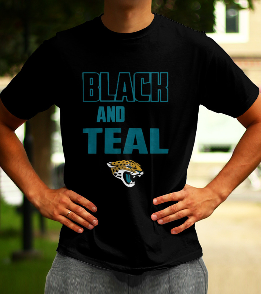 Jaguars Black And Teal Blanket With Iconic Jaguar T-Shirt