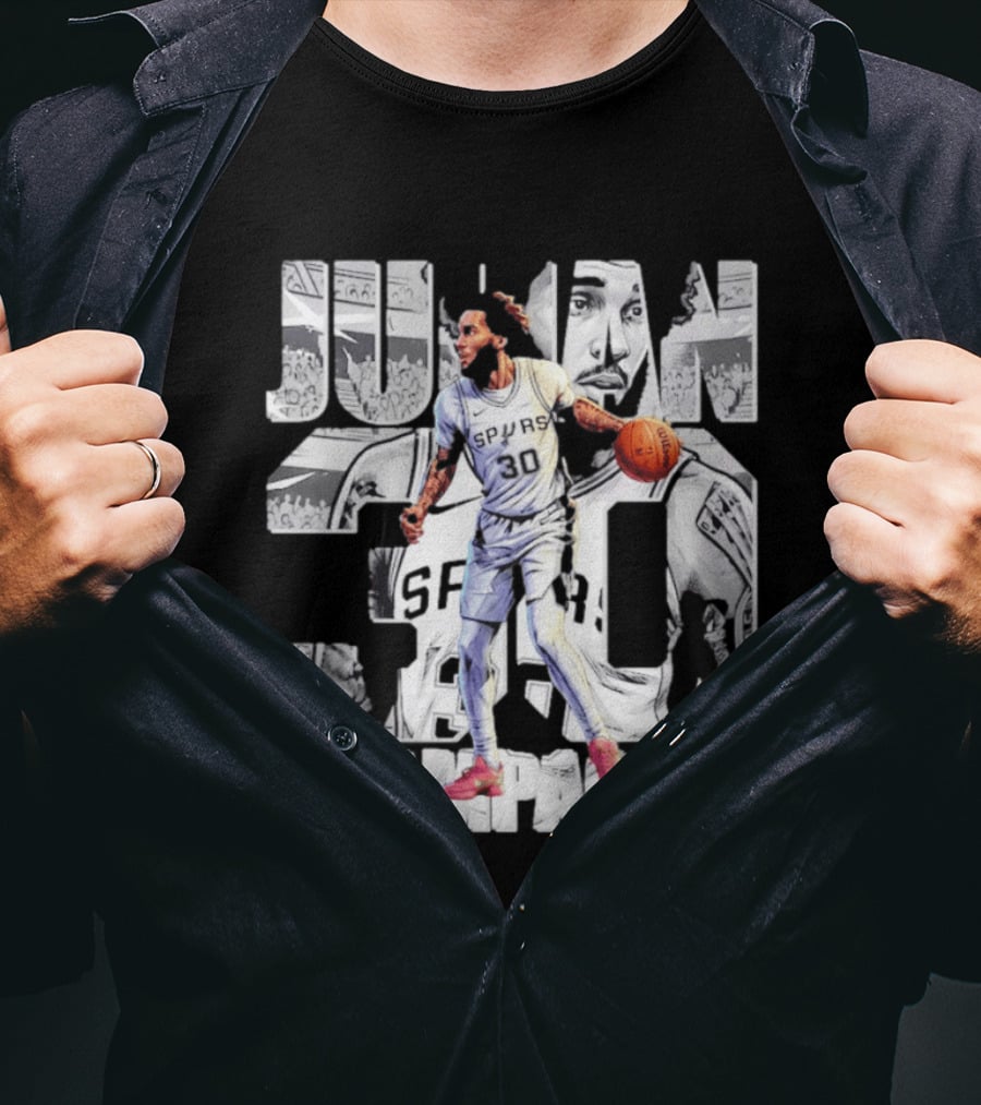 Julian Champagnie Spurs 30 Comic T-Shirt