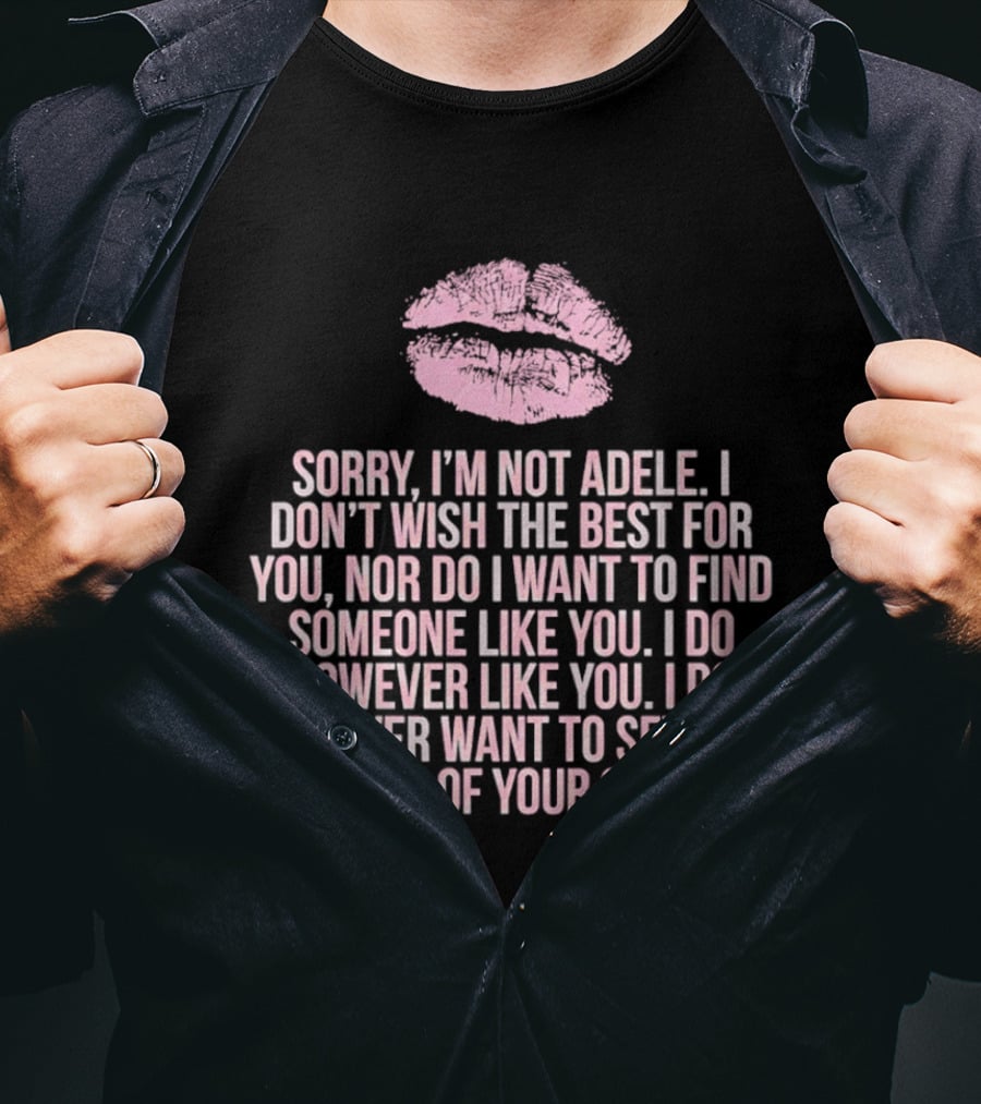 Sorry I'm Not Adele I Don't Wish The Best For You I Want To Set Fire To All Of Your Stuff T-Shirt