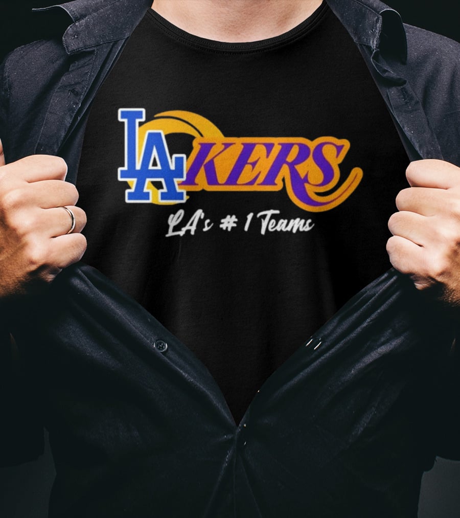 Los Angeles Dodgers Lakers LA's #1 Teams NBA 2026 T-Shirt