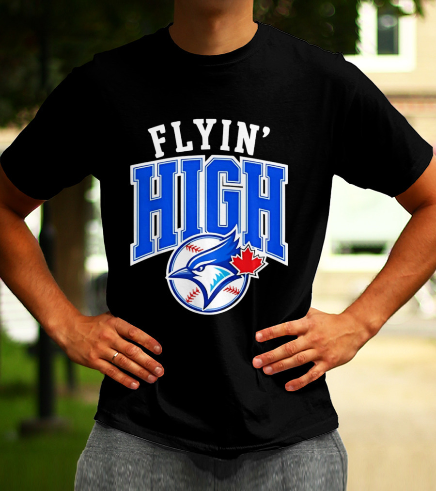 Flyin' High Toronto Blue Jays Maple Leaf Baseball Team T-Shirt