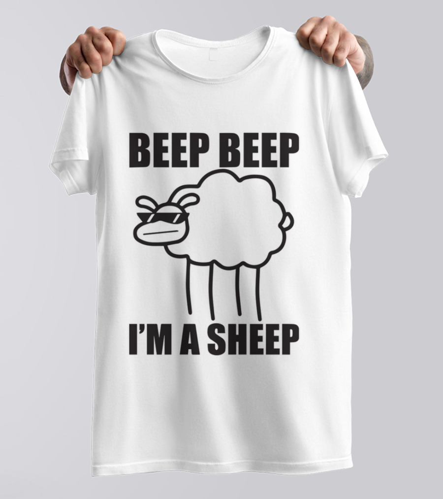 ASDFMOVIE10 Beep Beep I'm A Sheep Racerback Tank T-Shirt