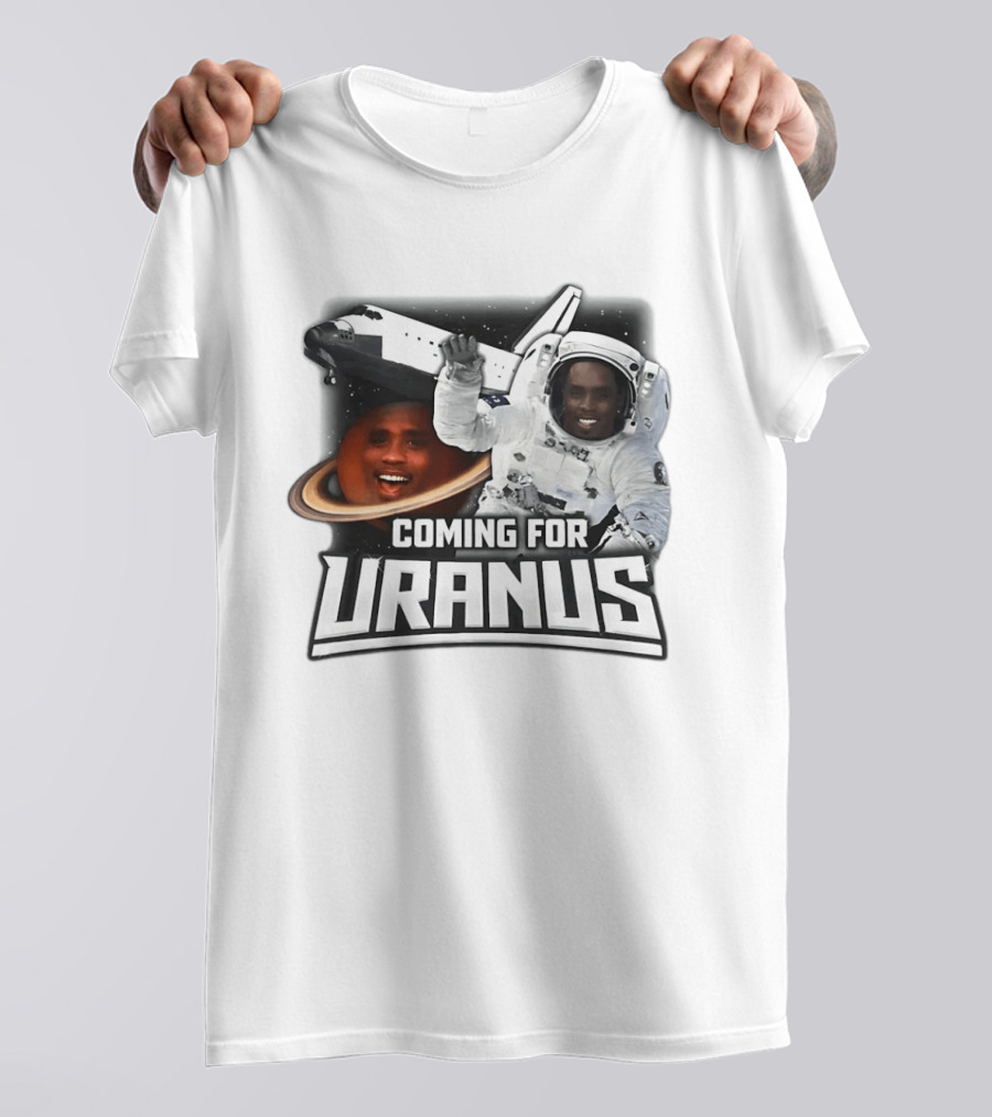 Coming For Uranus Astronaut Spaceship Humor T-Shirt