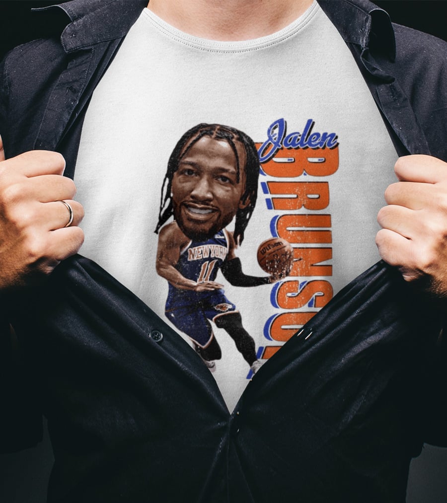 Jalen Brunson New York Knicks Basketball Caricature NBA Knicks T-Shirt