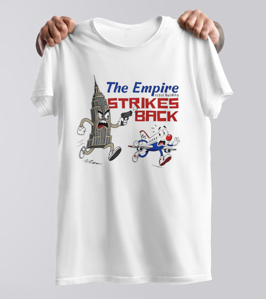 The Empire Strikes Back New York City Parody Featuring Cityscape Showdown T-Shirt