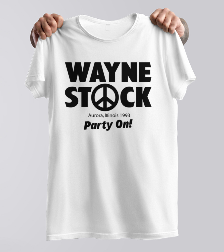 Wayne's World WayneStock Aurora Illinois 1993 Party On T-Shirt