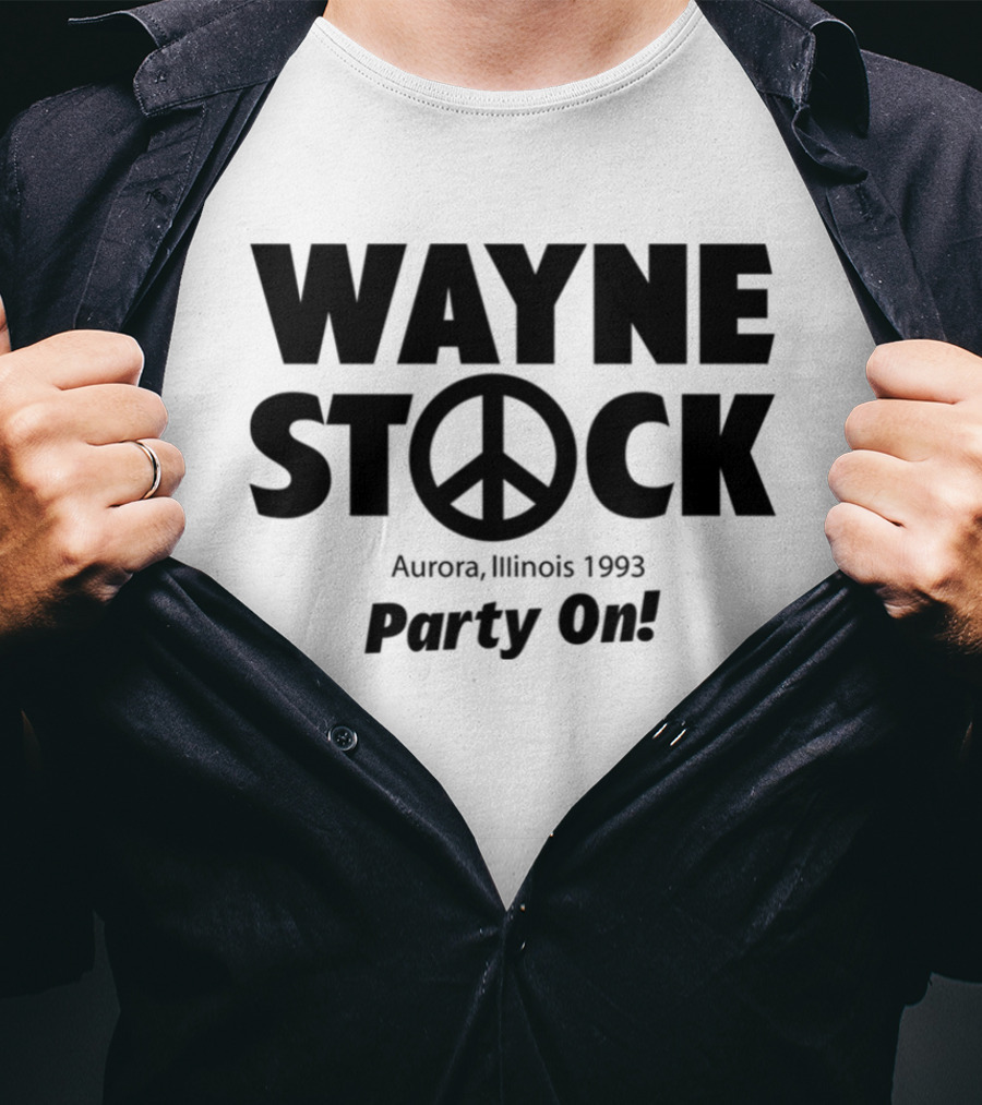 Wayne's World WayneStock Aurora Illinois 1993 Party On T-Shirt