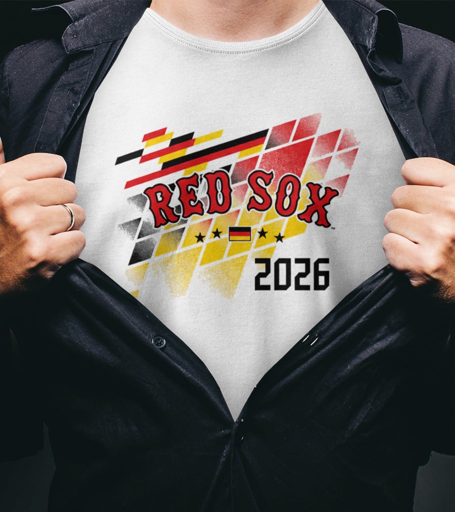 Red Sox 2026 German Celebration With Flag And Stars T-Shirt
