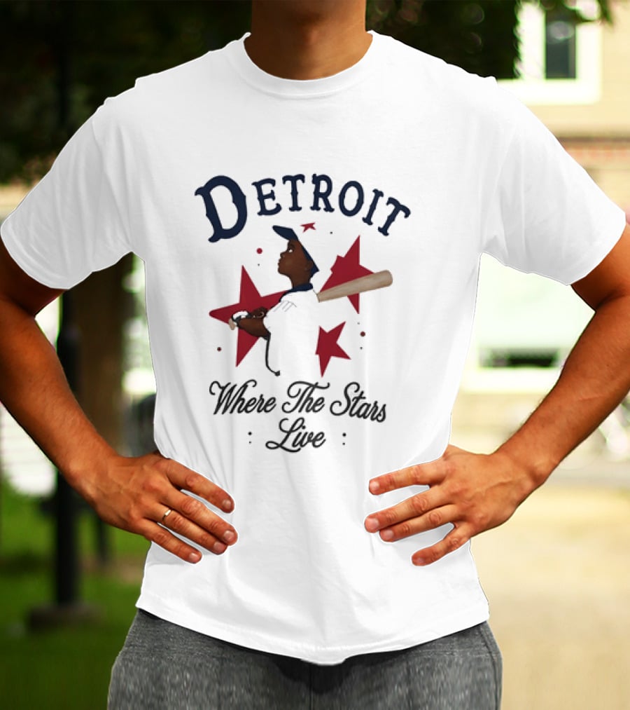 Detroit Baseball Where The Stars Live T-Shirt