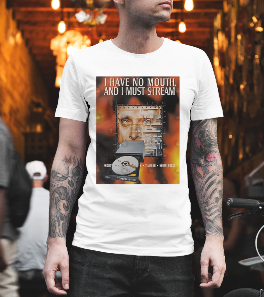 I Have No Mouth And I Must Stream Disc Drive Maze T-Shirt