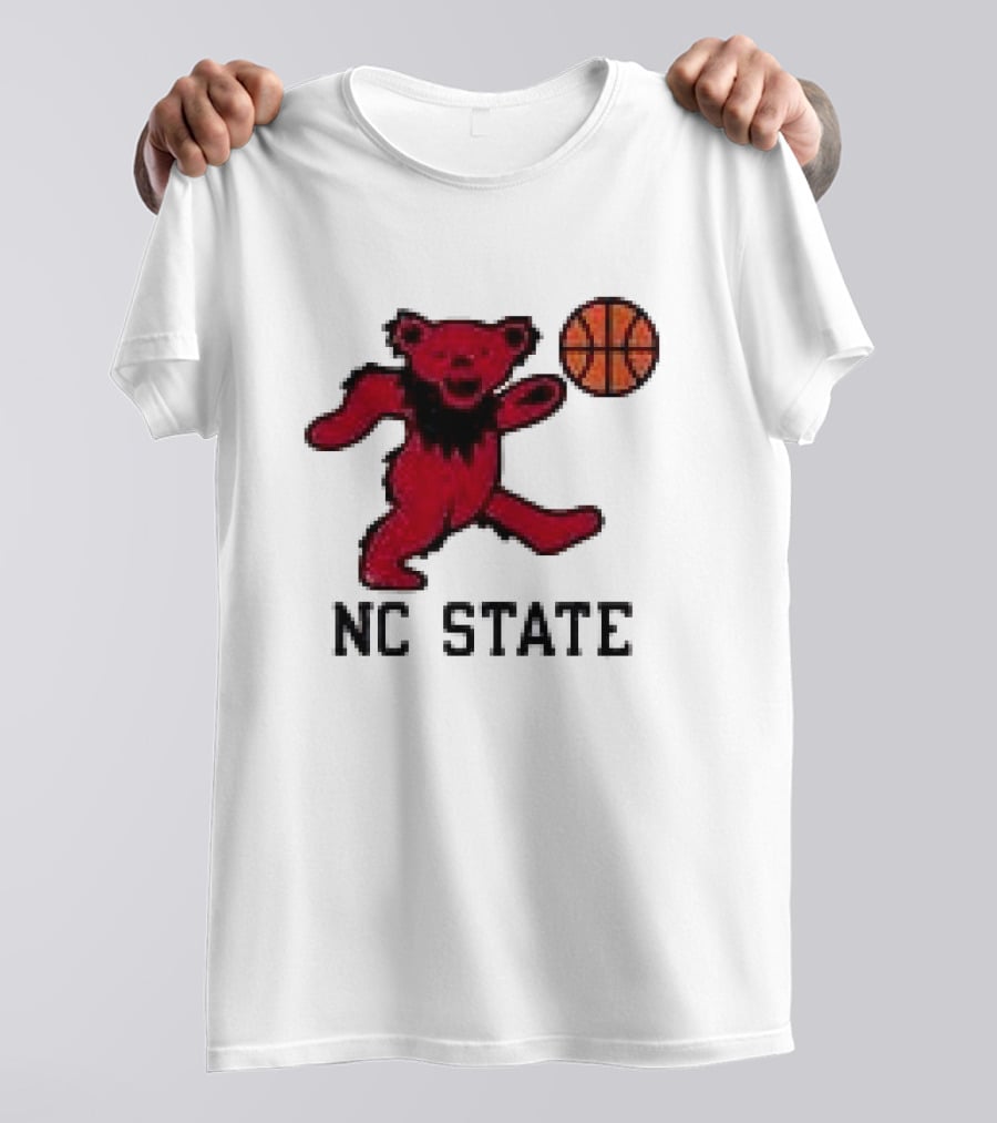 Grateful Dead NC State Wolfpack Bears Basketball Team Collaboration T-Shirt