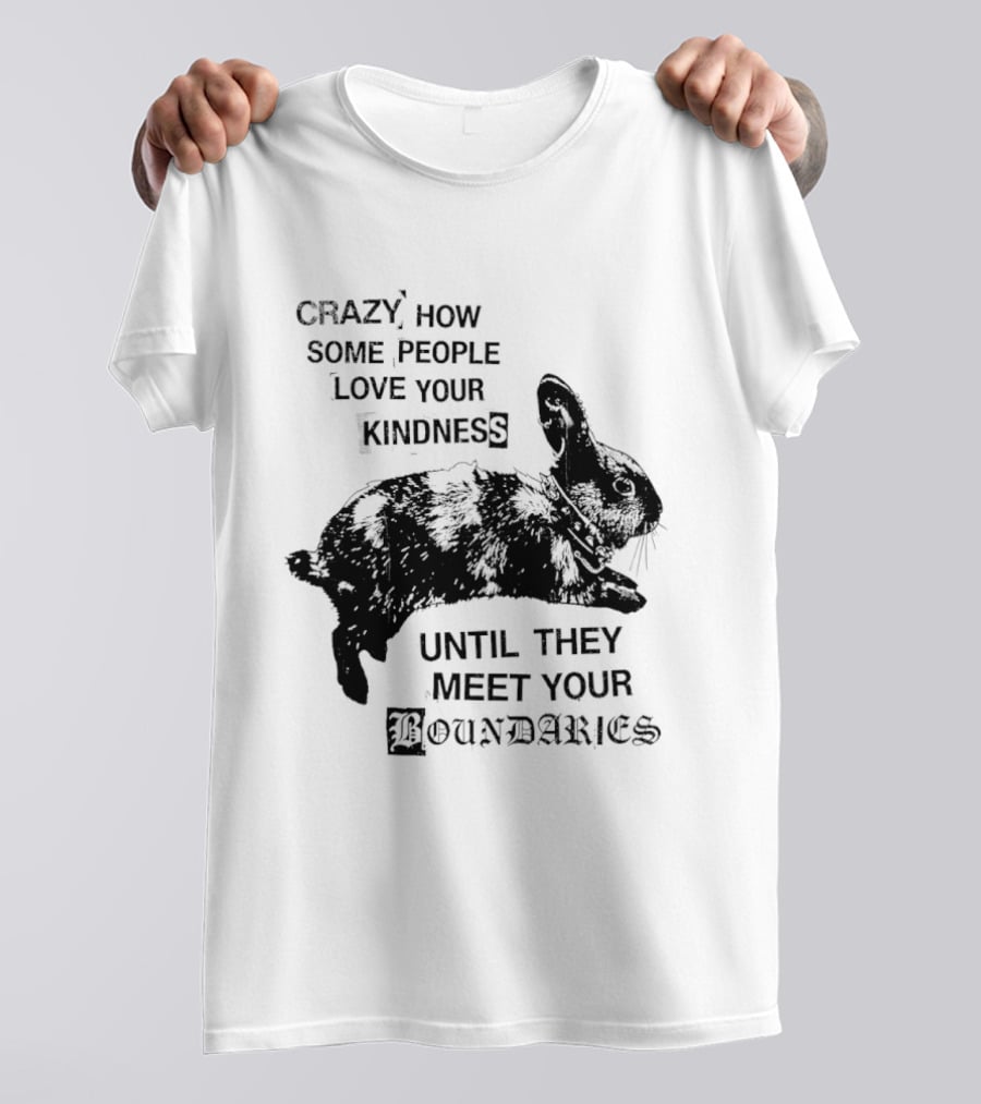 Rabbit Crazy How Some People Love Your Kindness Until They Meet Your Boundaries T-Shirt