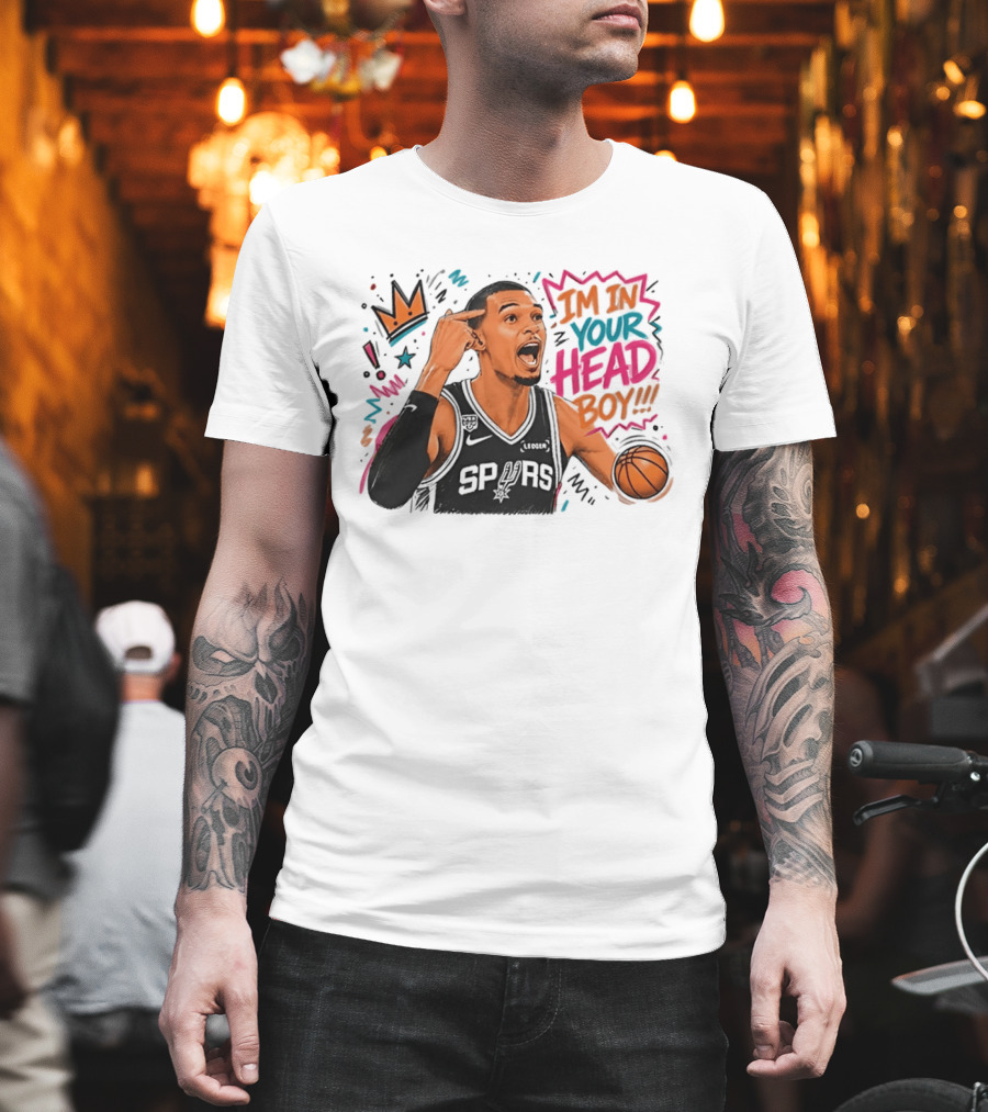 San Antonio Spurs Victor Wembanyama I'm In Your Head Boy Basketball Star T-Shirt