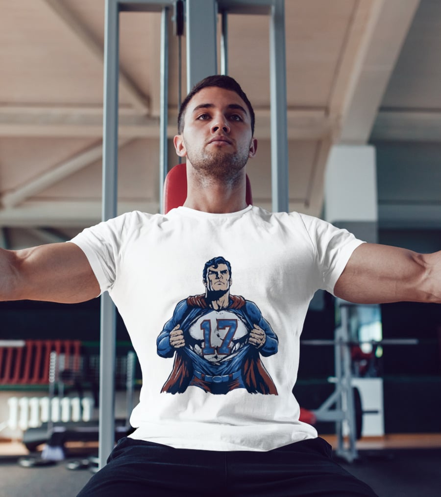 Superman Secret Identity 17 Josh Allen Buffalo Bills T-Shirt