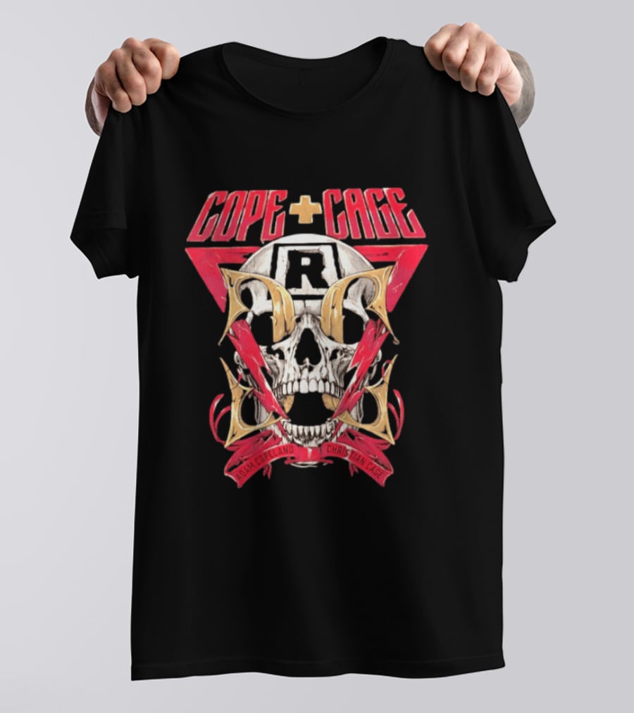 COPE CAGE Adam Copeland Christian Cage Skull R T-Shirt