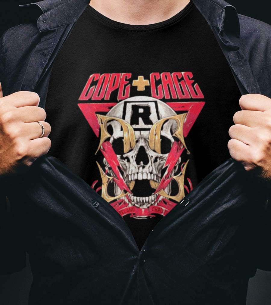 COPE CAGE Adam Copeland Christian Cage Skull R T-Shirt