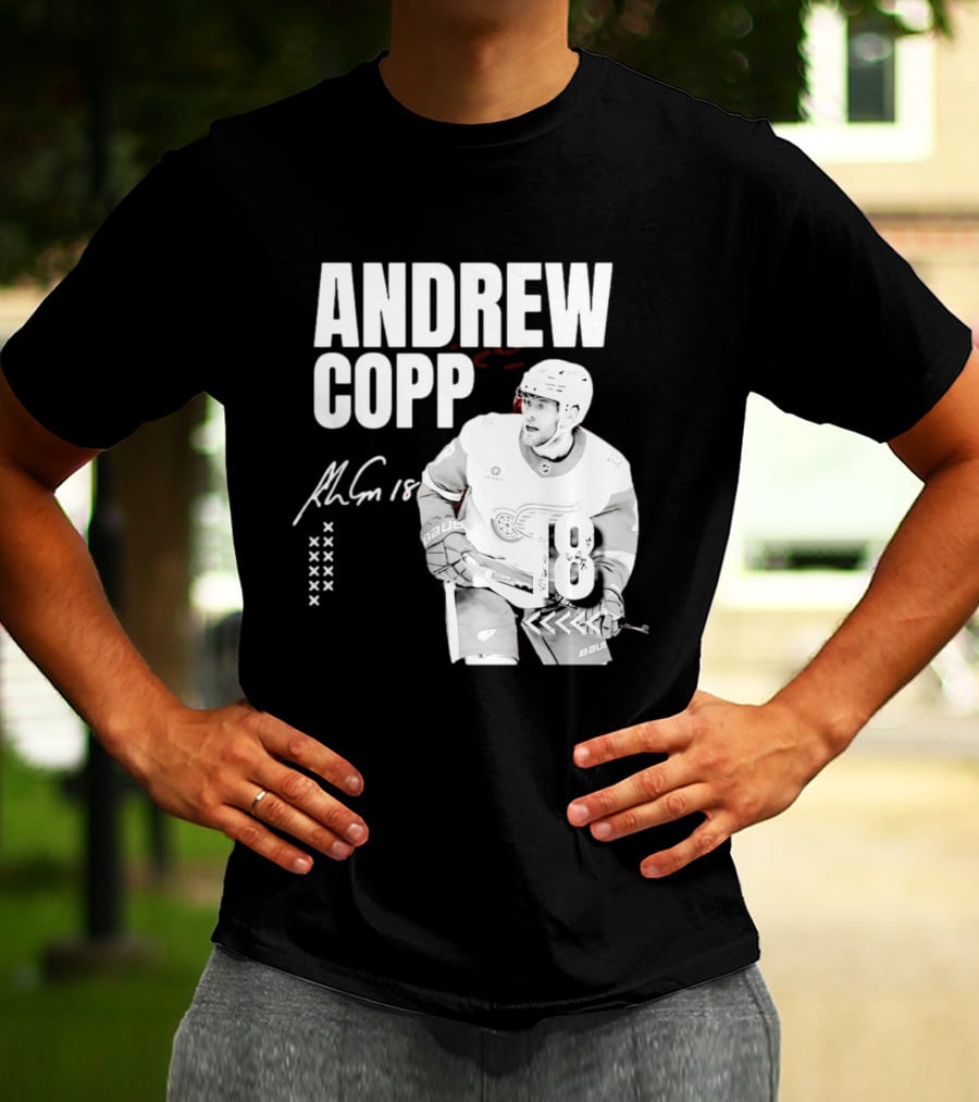Andrew Copp Detroit Red Wings 18 NHL Hockey Player Signature Jersey T-Shirt