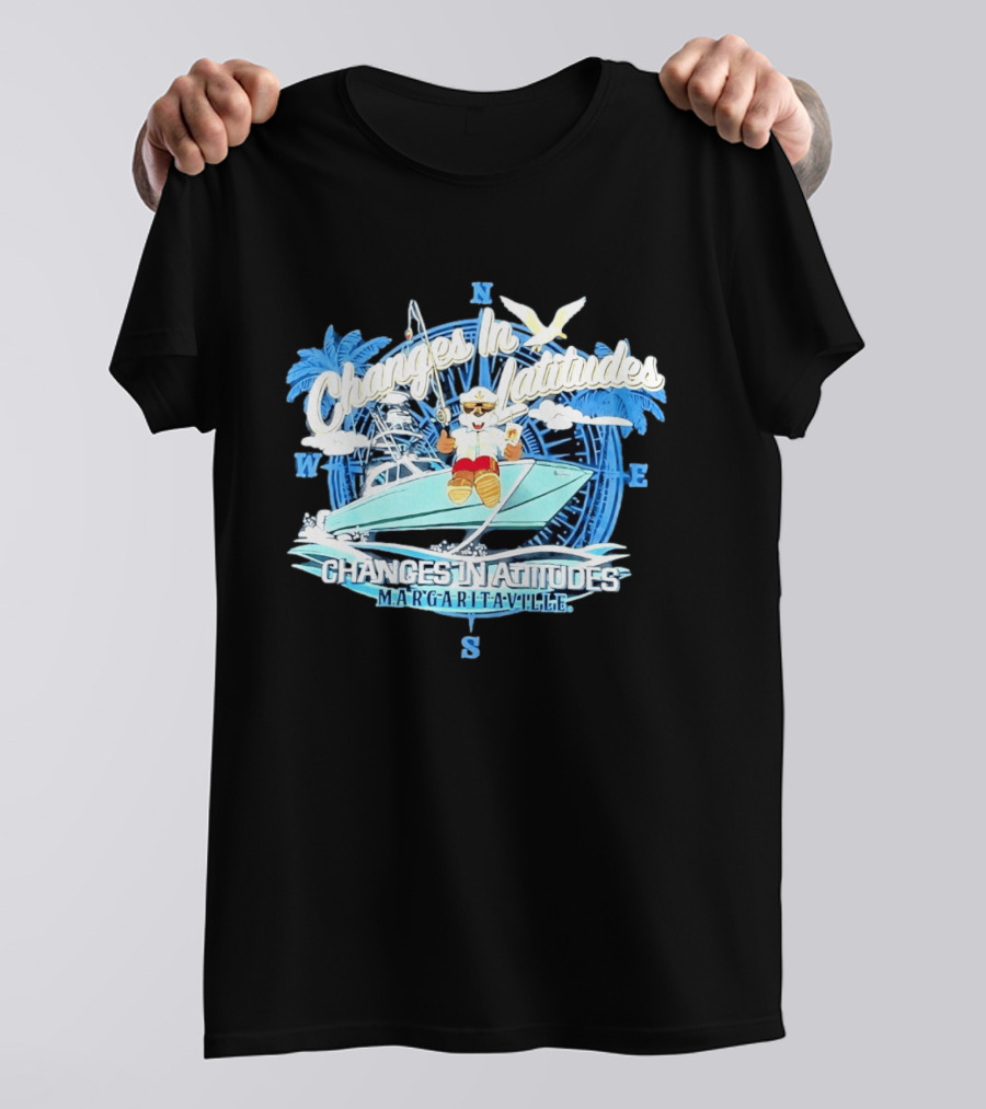 Buc Ee's Margaritaville Changes In Latitudes Tropical Boat Adventure T-Shirt