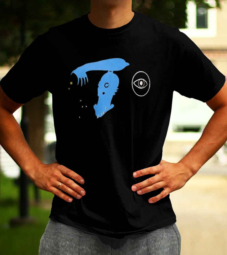 Candice For You Searcher Abstract Blue Silhouette With Eye T-Shirt