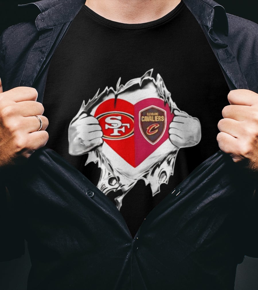 Cleveland Cavaliers And San Francisco 49ers Heartfelt Passion T-Shirt