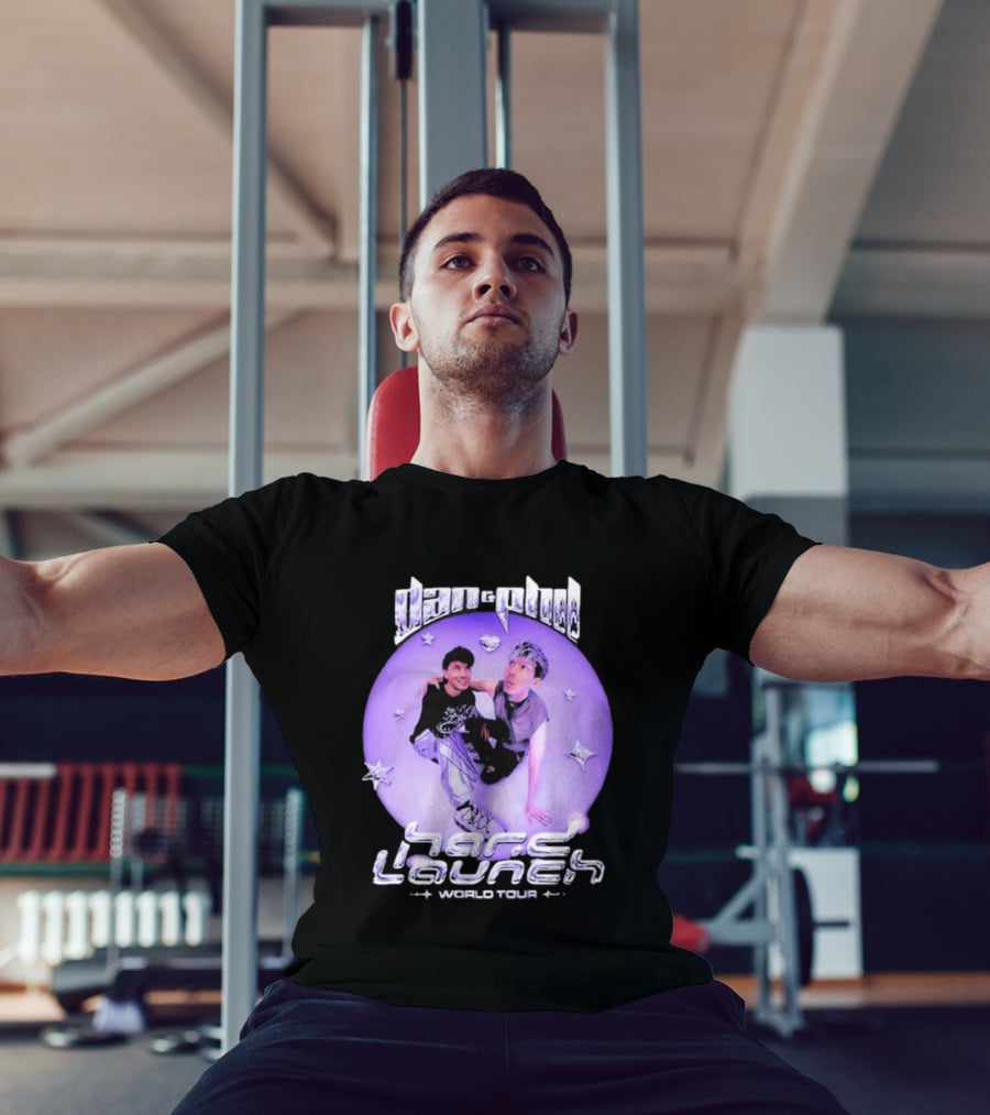Dan And Phil Hard Launch World Tour 2026 2027 Purple Circle Star T-Shirt