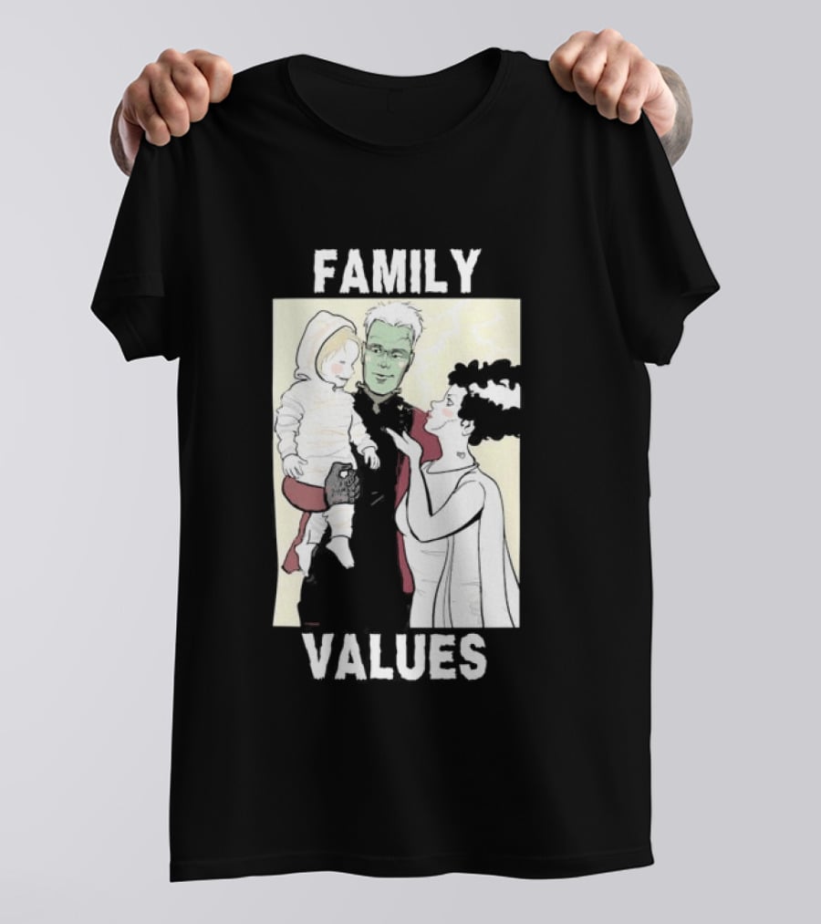 Family Values Halloween 2026 Ghostly Family T-Shirt