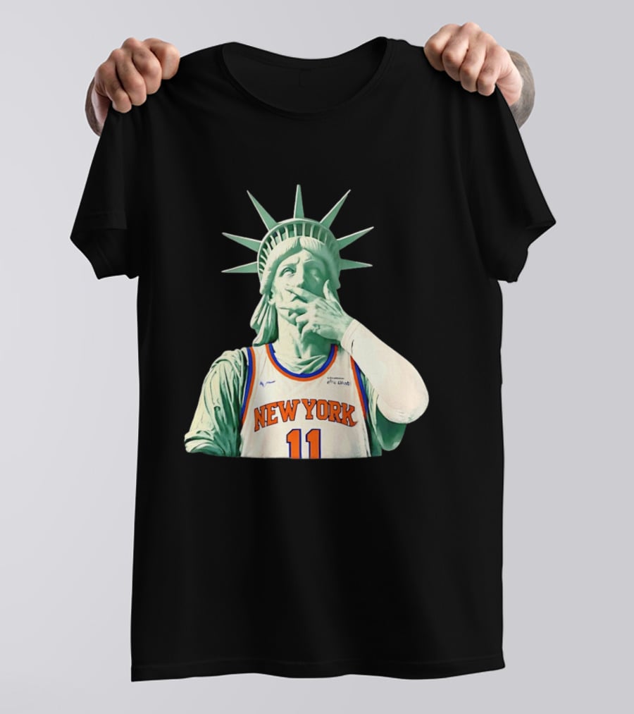 New York Knicks Statue Of Liberty Number 11 Jalen Brunson 2026 T-Shirt