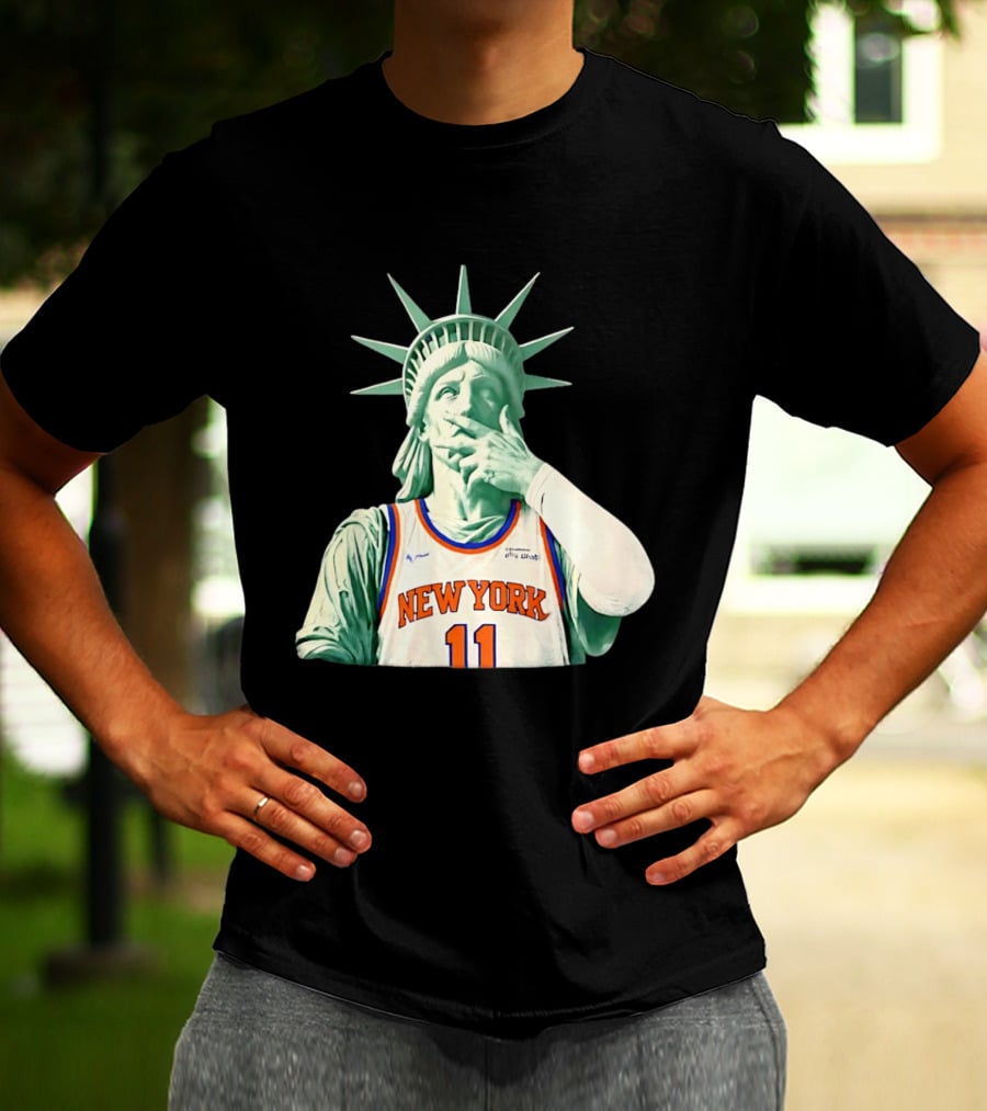 New York Knicks Statue Of Liberty Number 11 Jalen Brunson 2026 T-Shirt