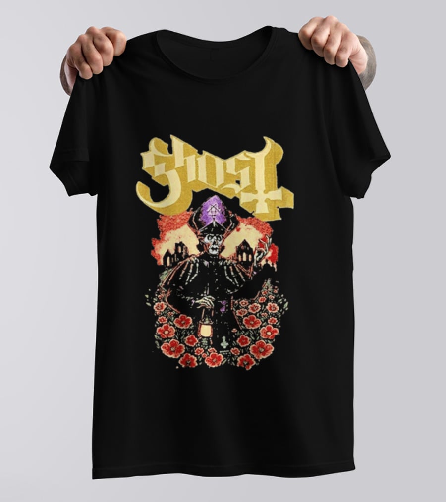 Ghost Band Summer 2026 Exclusive Peace Field Skeleton Priest And Floral T-Shirt