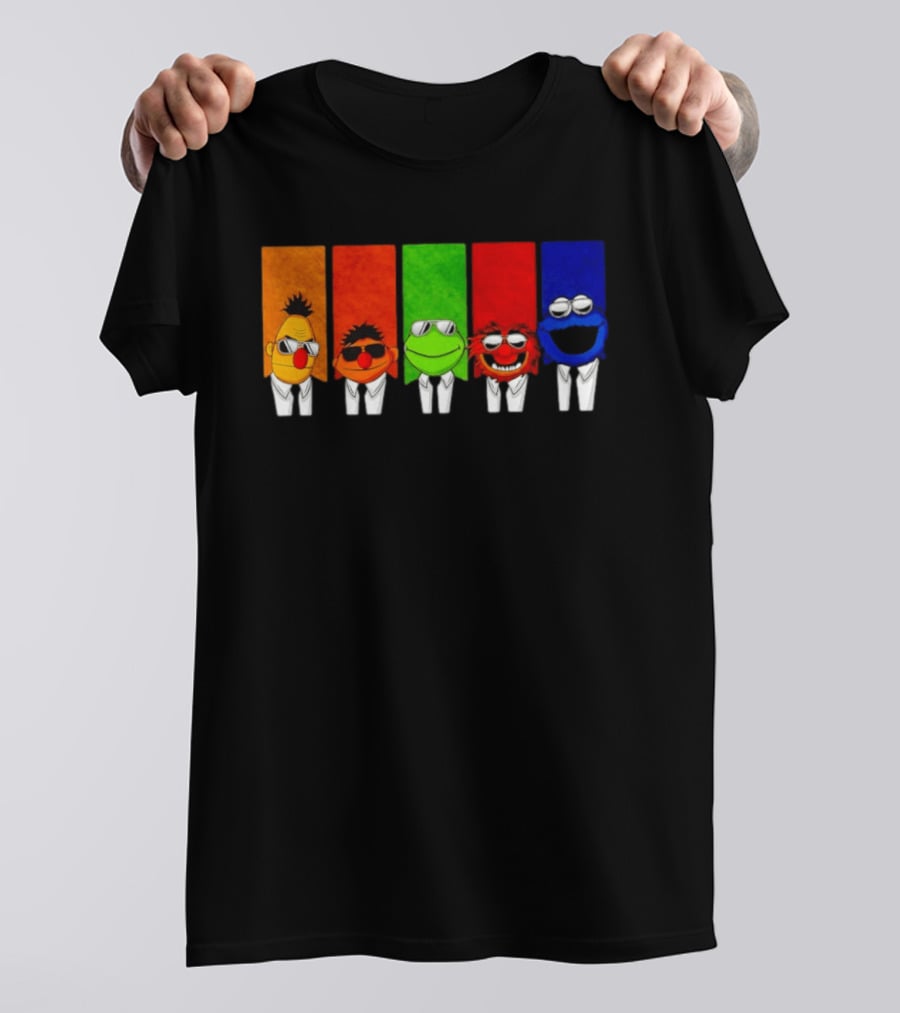 Bert Ernie Kermit Animal Cookie Monster Reservoir Dogs Mashup T-Shirt