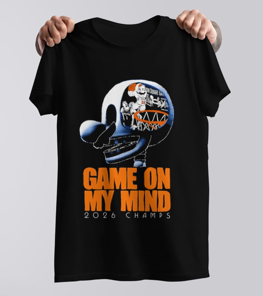 NY Knicks Mario Game On My Mind 2026 Champs T-Shirt