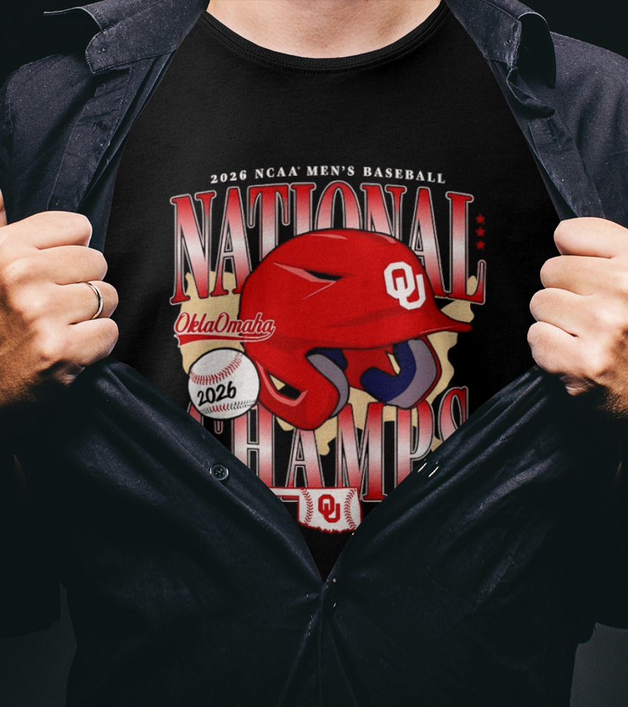 2026 NCAA Men's Baseball National Champs Oklahoma Sooners OklaOmaha Boomer T-Shirt