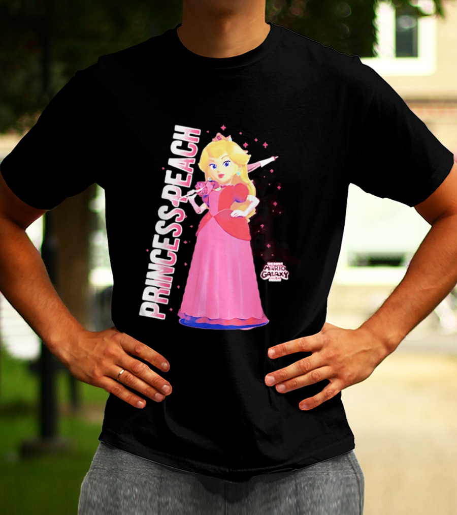 Super Mario Galaxy Movie Princess Peach Colorful Adventure T-Shirt
