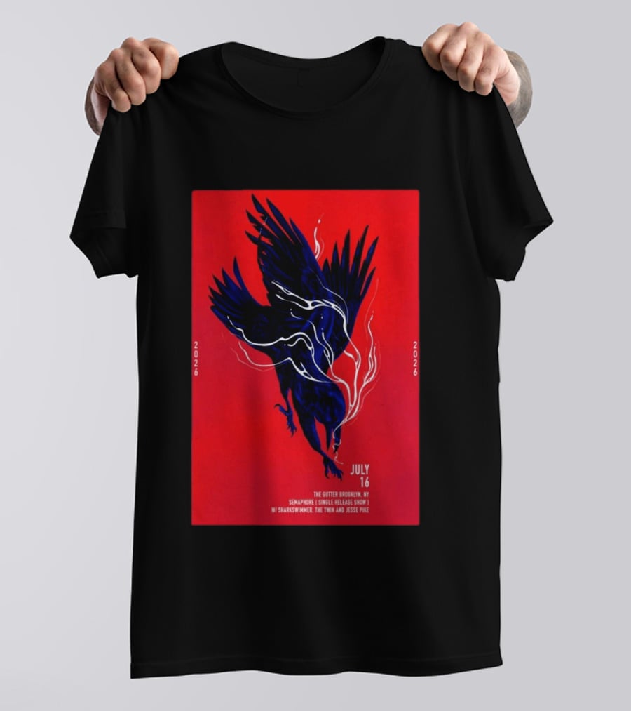Semaphore Single Release Show The Gutter Brooklyn NY July 16 2026 With Sharkswimmer Jesse Pike T-Shirt