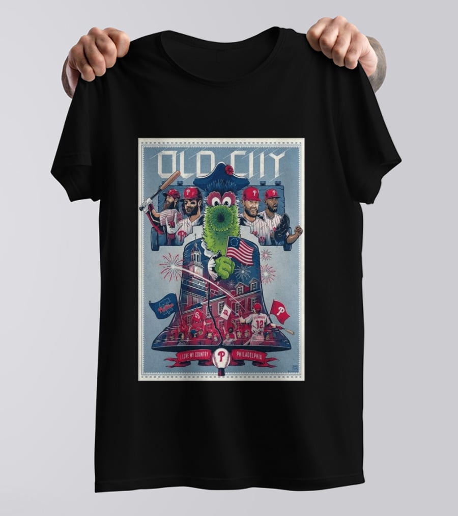 Old City Phillies I Love My Country Philadelphia T-Shirt