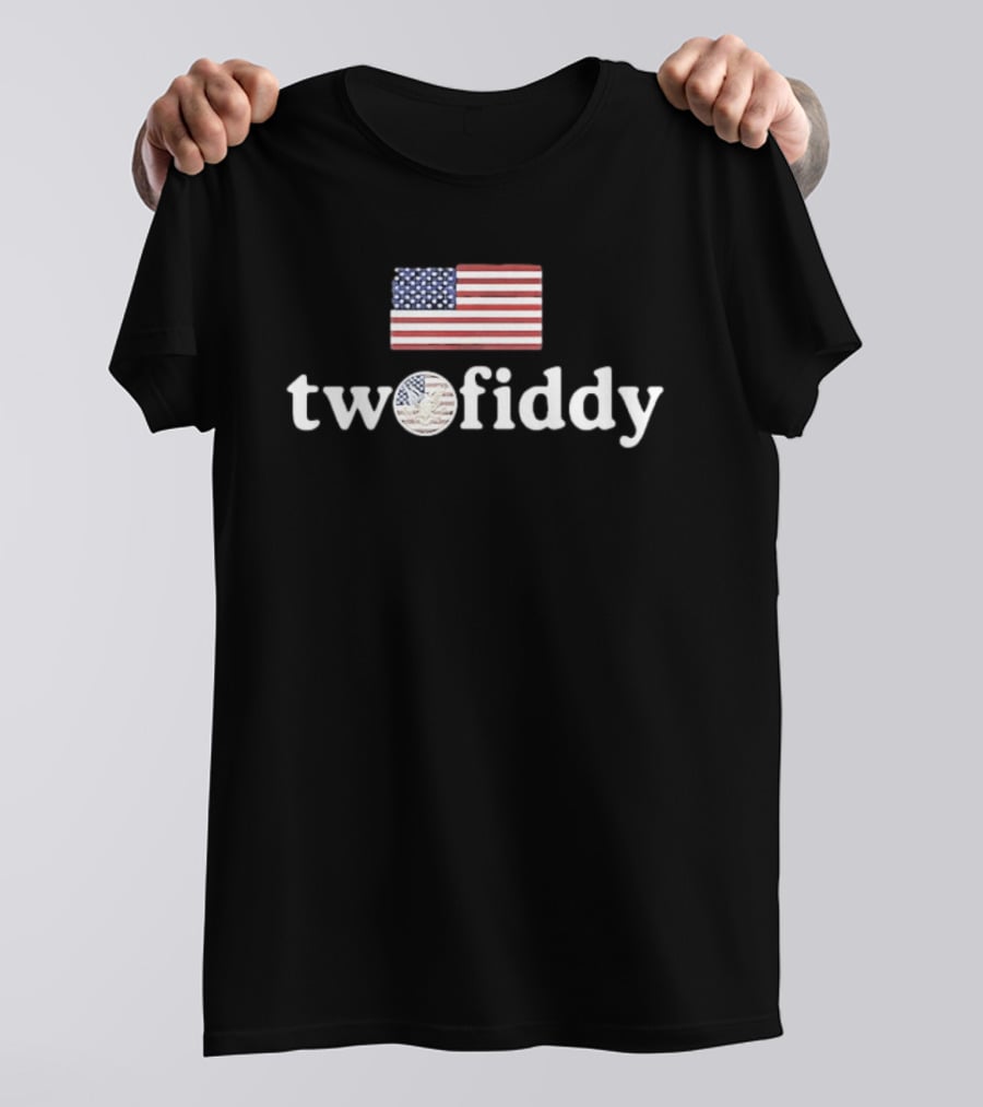 Two Fiddy American Flag Independence Celebration T-Shirt