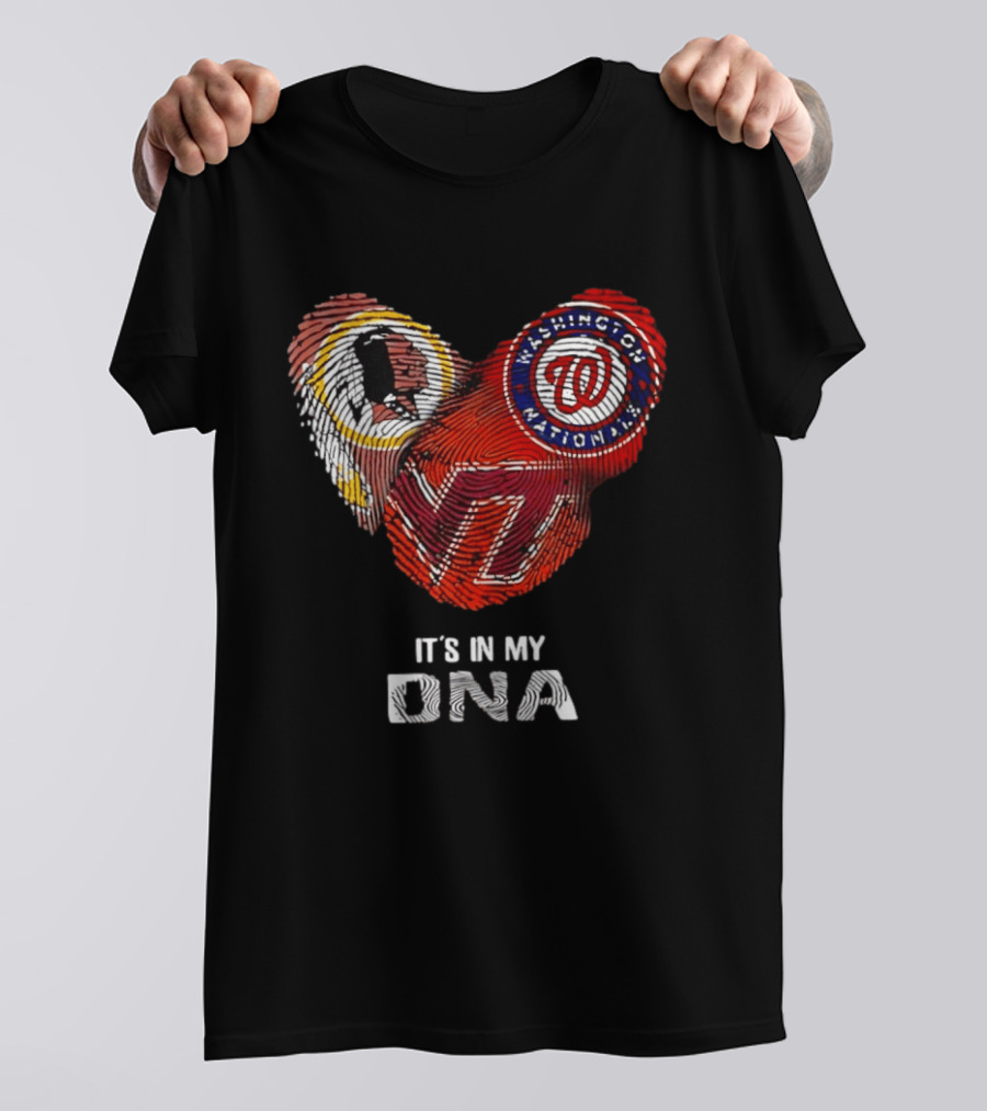 Washington Nationals Redskins Virginia Tech Hokies It's In My DNA T-Shirt