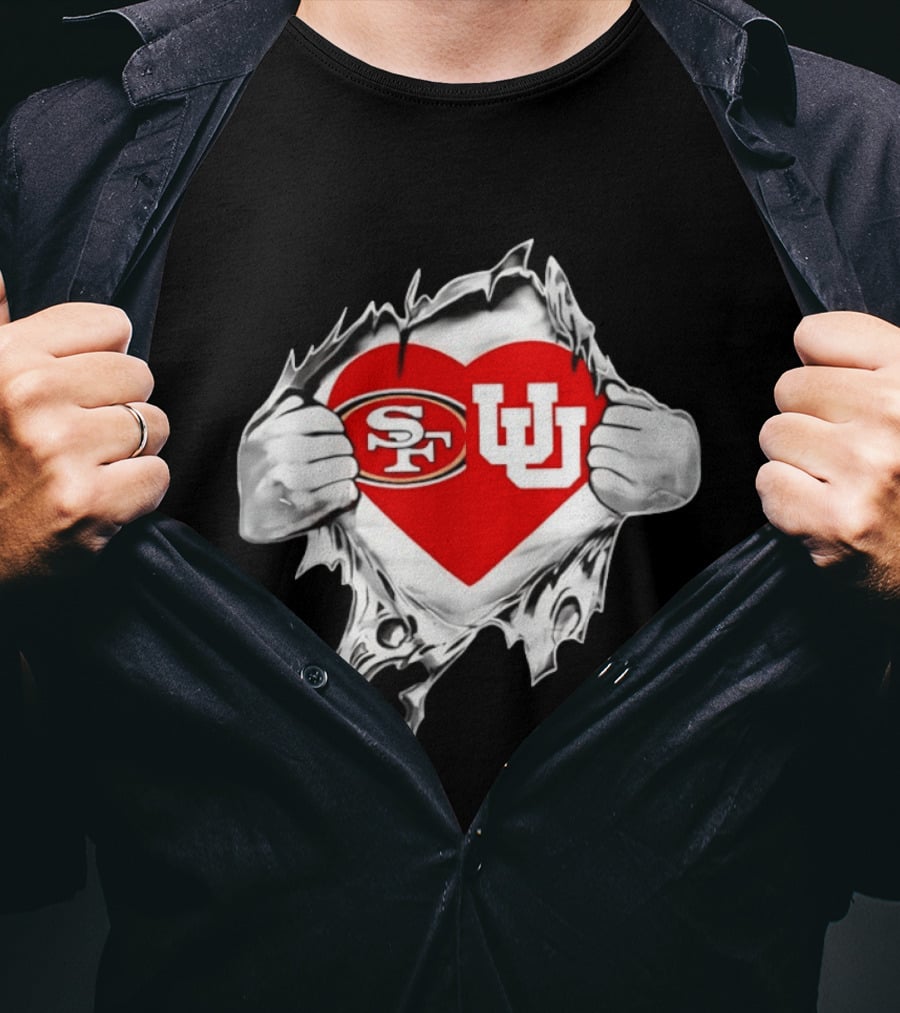 San Francisco 49ers Utah Utes It's In My Heart T-Shirt