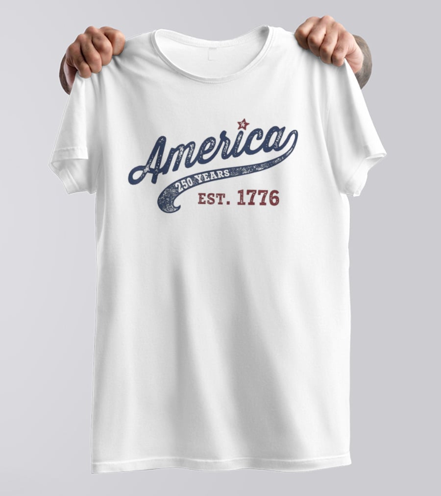 America 250 Years Est. 1776 Fourth Of July Independence Day USA T-Shirt