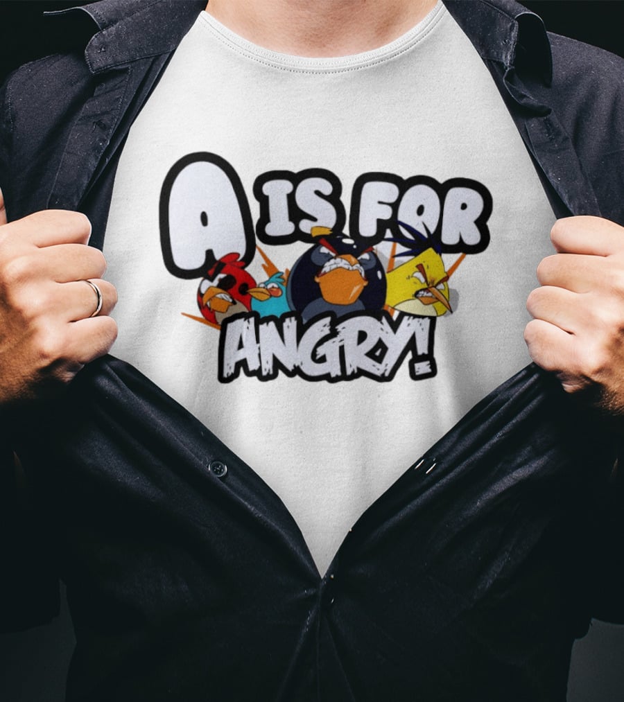 A Is For Angry Birds Characters T-Shirt