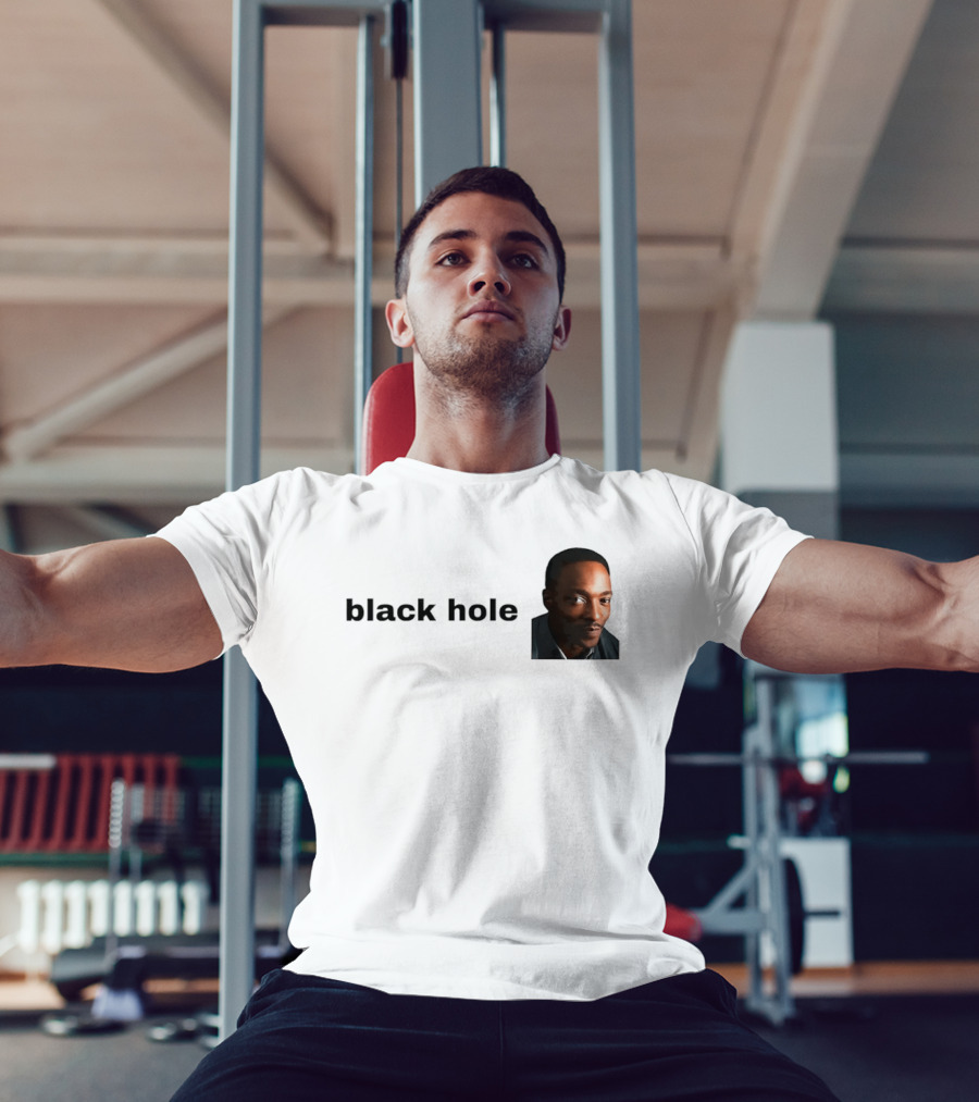 Black Hole Anthony Mackie Face T-Shirt