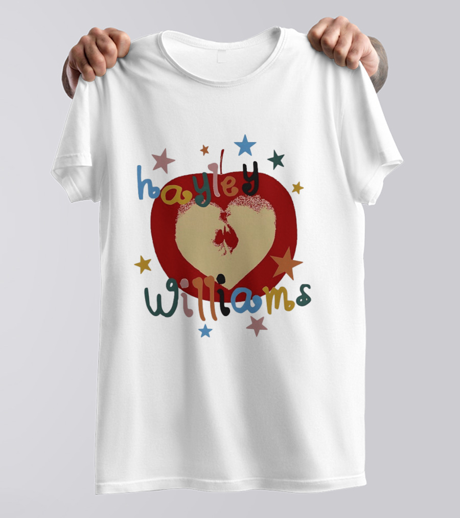 Hayley Williams Apple Heart Star Pop Colorful Letters T-Shirt