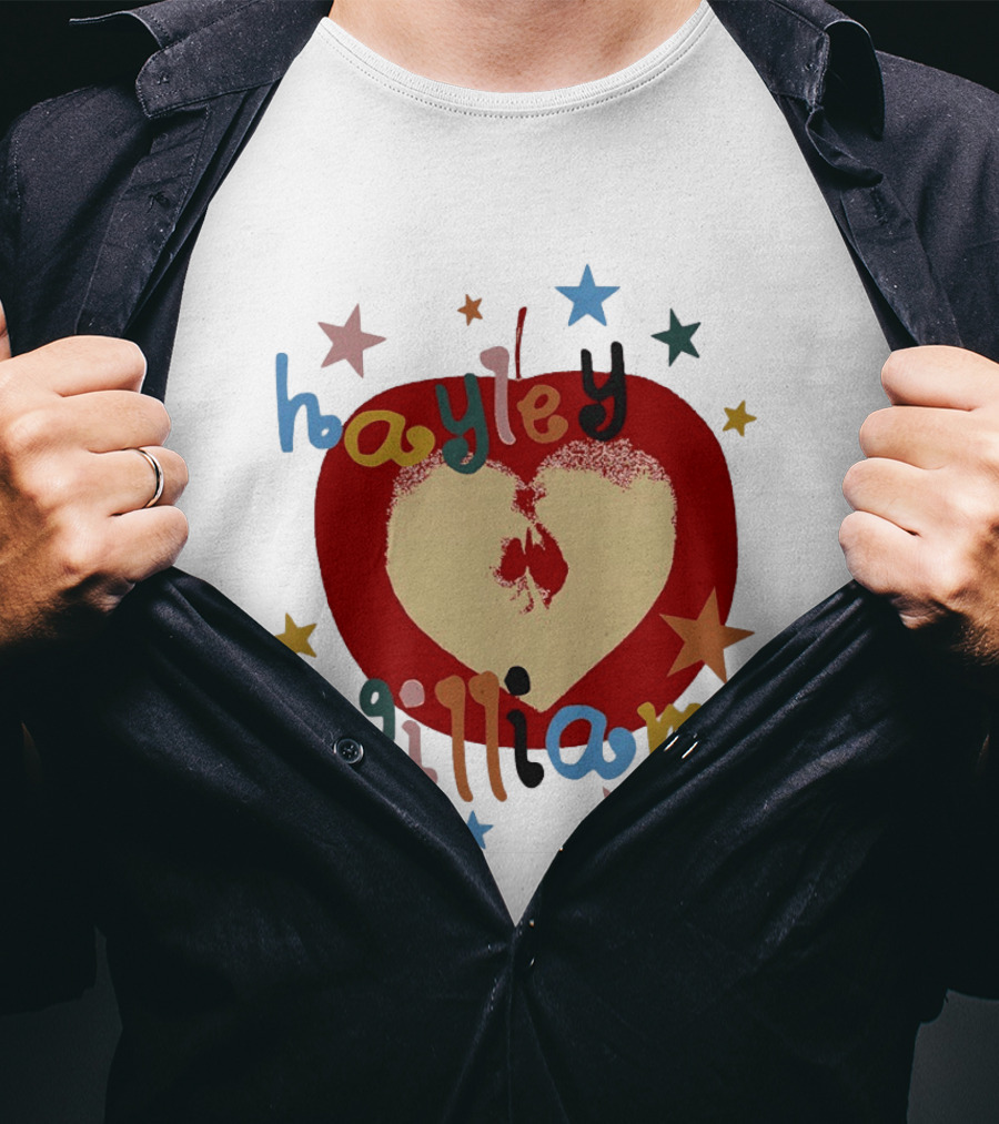 Hayley Williams Apple Heart Star Pop Colorful Letters T-Shirt