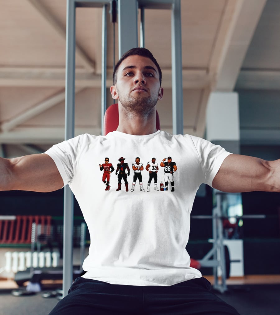 Houston Texans Football Players In 8 Bit Style Gaming T-Shirt
